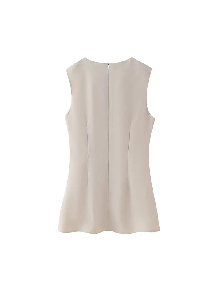 HONEY Women O-Neck Sleeveless